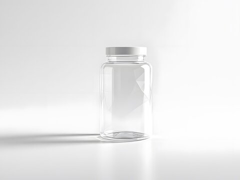 empty glass bottle isolated