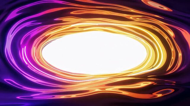 Vibrant Neon Swirl Loop Abstract Motion.