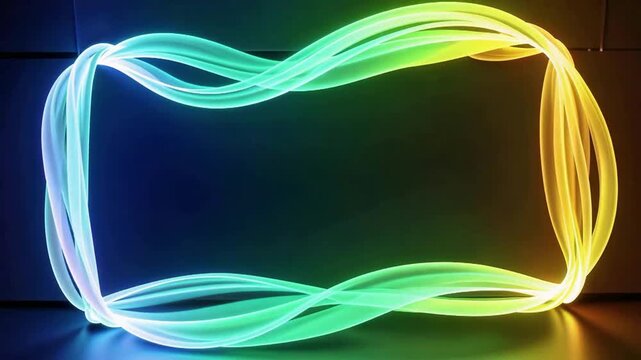 Neon Light Frame Loop Visuals for Video Projects.