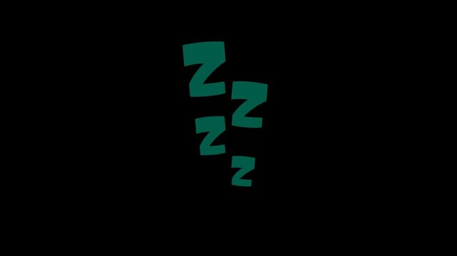 Rainbow Color Changing ZZZ Sleep Animation Bundle on Transparent Background