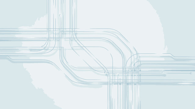 Abstract Blue Network Lines on Light Background