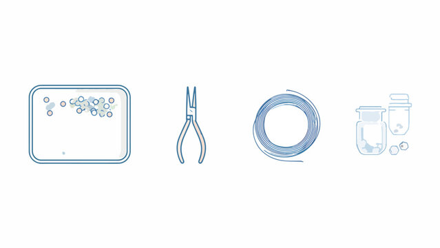 Dental tools and equipment set.