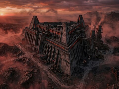 The Citadel Beneath Red Fog