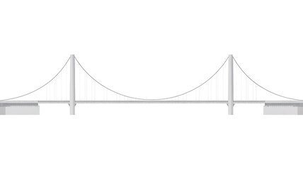Obraz premium suspension bridge, cable bridge, gray metal, infrastructure, transportation