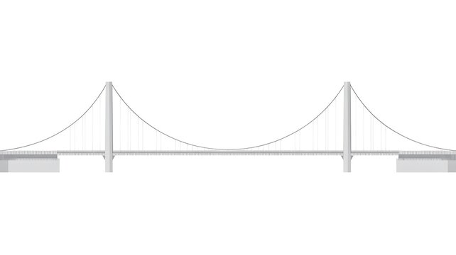 suspension bridge, cable bridge, gray metal, infrastructure, transportation