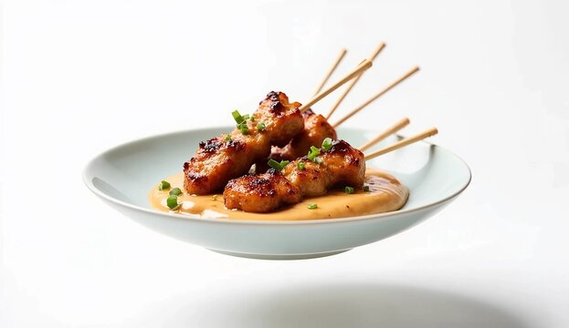 Indonesian Goat Satay with Creamy Peanut Sauce
