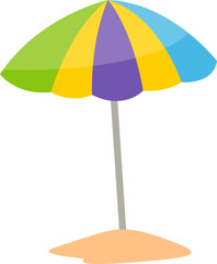 Obraz premium Beach Umbrella Summer Illustration