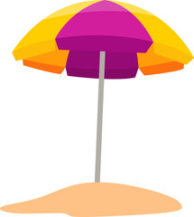 Obraz premium Beach Umbrella Summer Illustration