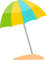 Obraz premium Beach Umbrella Summer Illustration