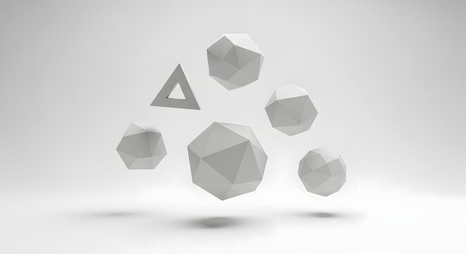 Minimal Floating Geometry Background
Abstract White Polygon Composition
Modern Geometric Shape Illustration
Contemporary 3D Polygon Design
Elegant Minimal Abstract Forms
Futuristic Floating Polyhedron