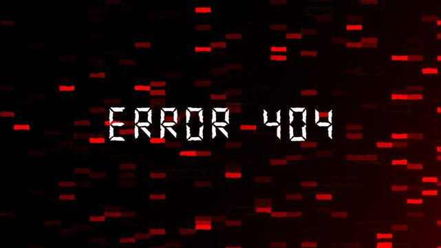 Error 404 glitch error message Digital Distortions 4K