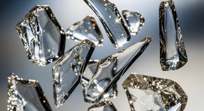 Floating Crystal Glass Abstract Composition
Luxury Transparent Gemstone Background
Modern Reflective Glass Shards Design
Elegant Crystal Pieces in Motion
Abstract Diamond Inspired Artwork
Shiny Transp