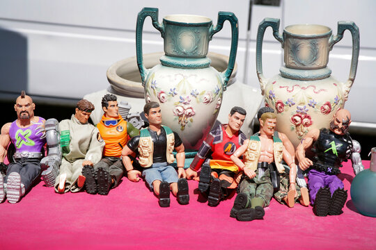 Action figures at the flea market