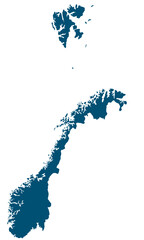 Obraz premium silhouette map of norway