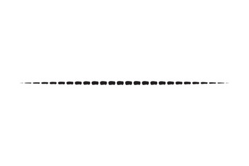Fototapeta premium Horizontal straight decorative line with minimal black vector divider style
