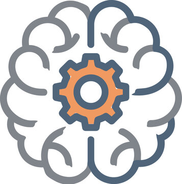 Single Professional Brain Icon Representing Core Competency and Skill Readiness