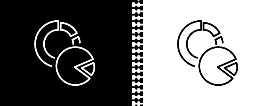 data analytics flow UI outline icon in black and white mode - business and analytics collection. 