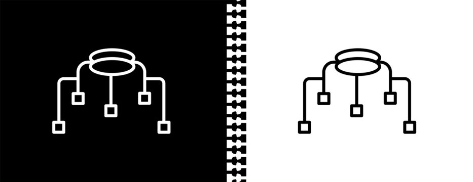 data analytics UI outline icon in black and white mode - business and analytics collection. 