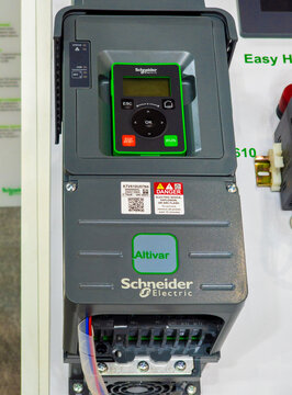 Ukraine, Kyiv - May 12, 2026:Industrial Schneider Electric Altivar Variable Speed Drive for Electric Motor Control and Energy Efficiency