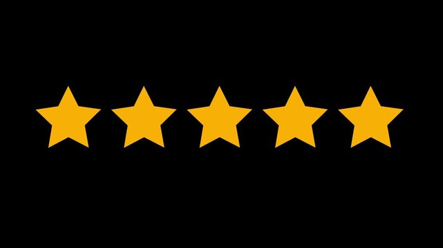 Two yellow stars and three gray stars on black background graphic. Yellow stars rating review. Professional yellow stars for digital customer feedback and online product rating visual.