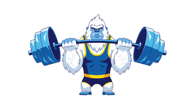 Strong Yeti Lifting Barbell, Fitness, Weightlifting, Strength