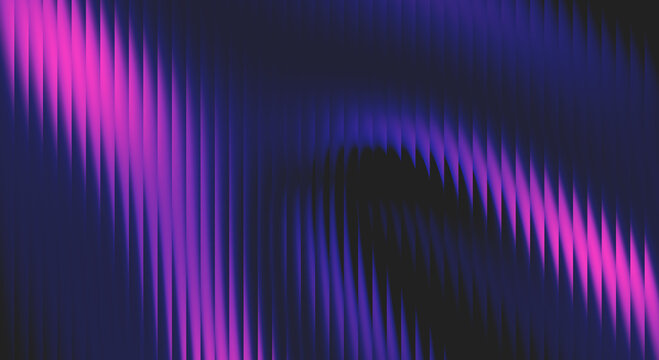 Abstract futuristic neon background featuring glowing purple and pink gradient wave lines on a dark backdrop. Modern digital motion design with vibrant light streaks, fluid curves, and cyber aesthetic
