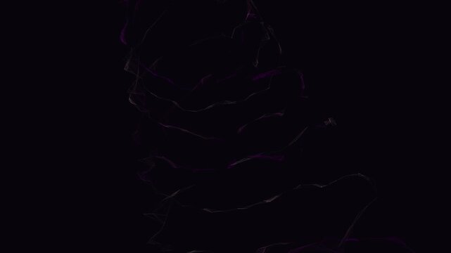 Flawless mathematical seamless loop of a DNA web. Coded 4K wireframe hologram background featuring echoing ripple rings in nebula void colors. Perfect for cybernetic tech projects.
