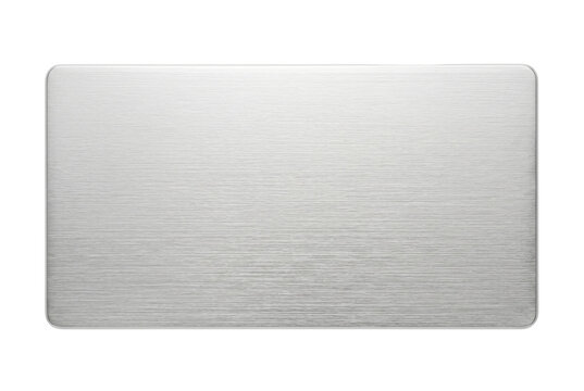 Blank brushed silver metal plate for nameplate or card
