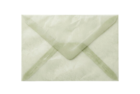 Translucent green vellum envelope for stationery