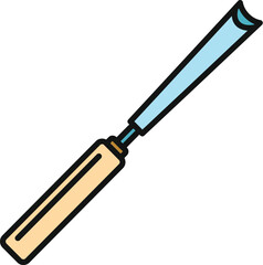 Fototapeta premium Woodworking gouge tool icon illustrating carpentry crafts