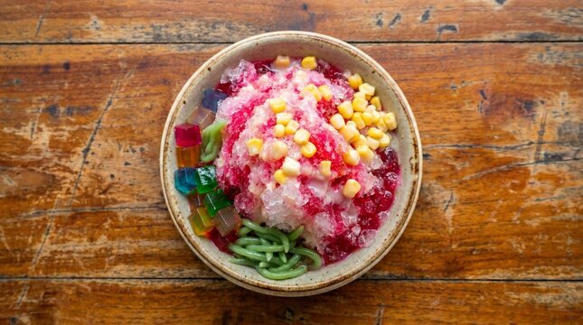 Bowl of Ais Kacang dessert