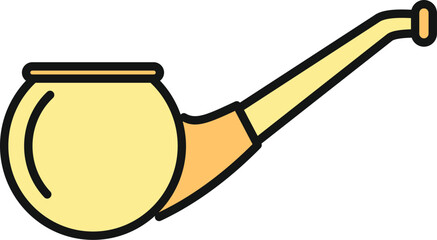 Cartoon smoking pipe illustration on a white background © anatolir