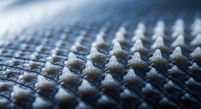 Extreme Macro Close-up of Reptile Skin Texture with Spikes.