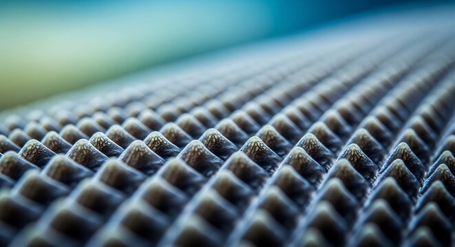 Close-up Macro View of Textured Surface with Repeating Pattern.