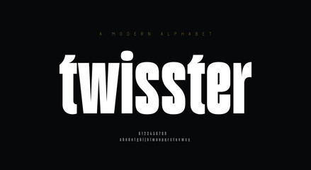 Abstract modern sans serif logo alphabet bold font. Abstract technology scifi game science futuristic typography sport, fashion, brand, creative logos fonts. vector illustration © crossover