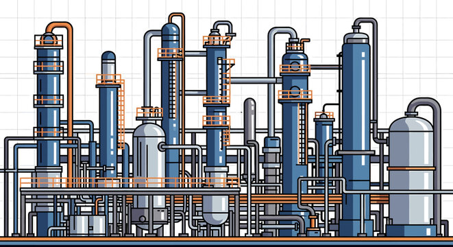 Industrial factory machinery equipment setup.