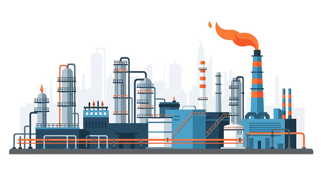 Industrial Factory Plant Machinery.