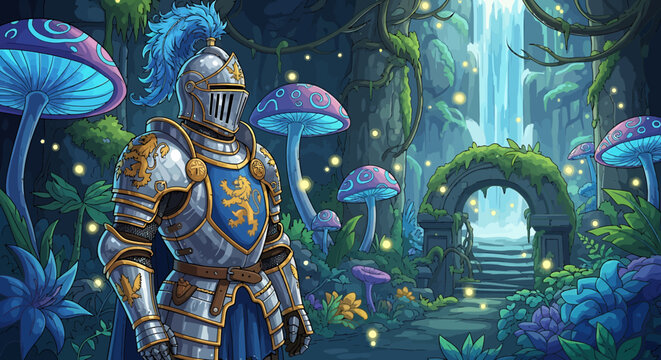 Knight in Shining Armor Stands.