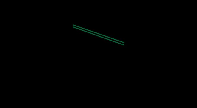 Minimalist green neon line abstract animation background, motion loop