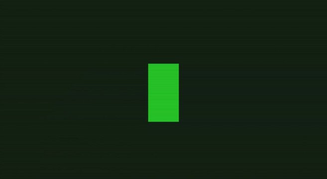 Minimalist green screen rectangle overlay for editing animation