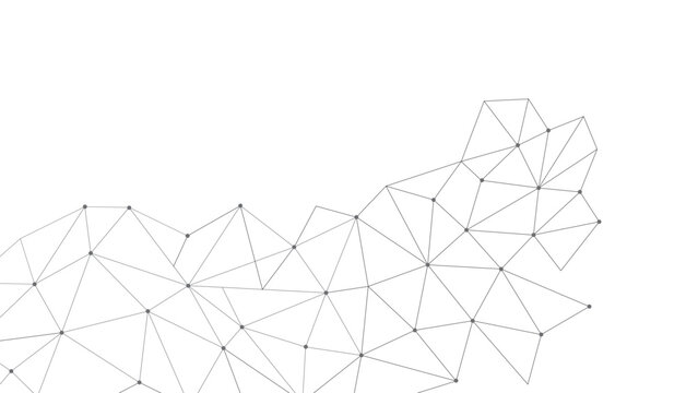 Abstract Polygon Network Background Gray Geometric Connection Lines Technology Design
