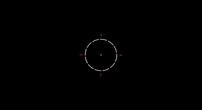 Minimalist hud target reticle animation for sci-fi gaming and ui animation
