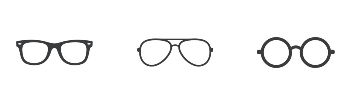 A collection of glasses. Perfect elements for Father&rsquo;s Day. Male-themed clip art. Great photo booth props for any holiday or party.