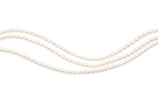 Pearl Necklace Border Isolated on transparent Background