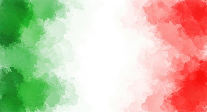 Watercolor indian flag for independence day vibrant green white and saffron design