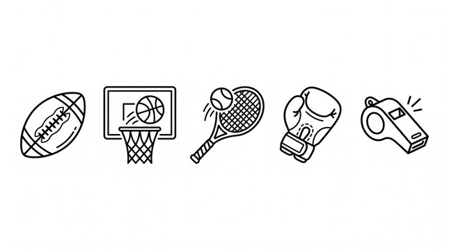 vector illustration of a set of food symbols