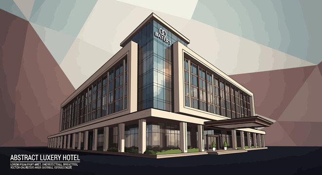 Modern Luxury Hotel Building Exterior Design.