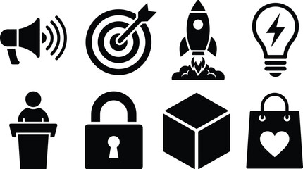 Business and Startup Icons Set for Websites, Apps, Digital Media, and Marketing Designs © PUTUL