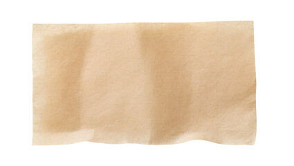 Fototapeta premium Brown paper towel with textured surface, isolated on transparent background