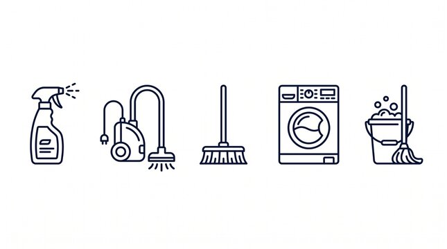vector illustration of a set of tools